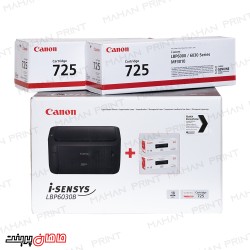 پرینتر لیزری کانن سفید  CANON LBP6030Bآکبند با دو کارتریج اضافه